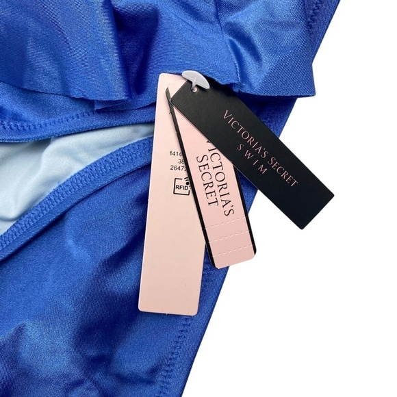 VICTORIA’S SECRET Swim 2 Pieces Bikini Lavender Ruffle One Shoulder Size L - NWT - Picture 10 of 10
